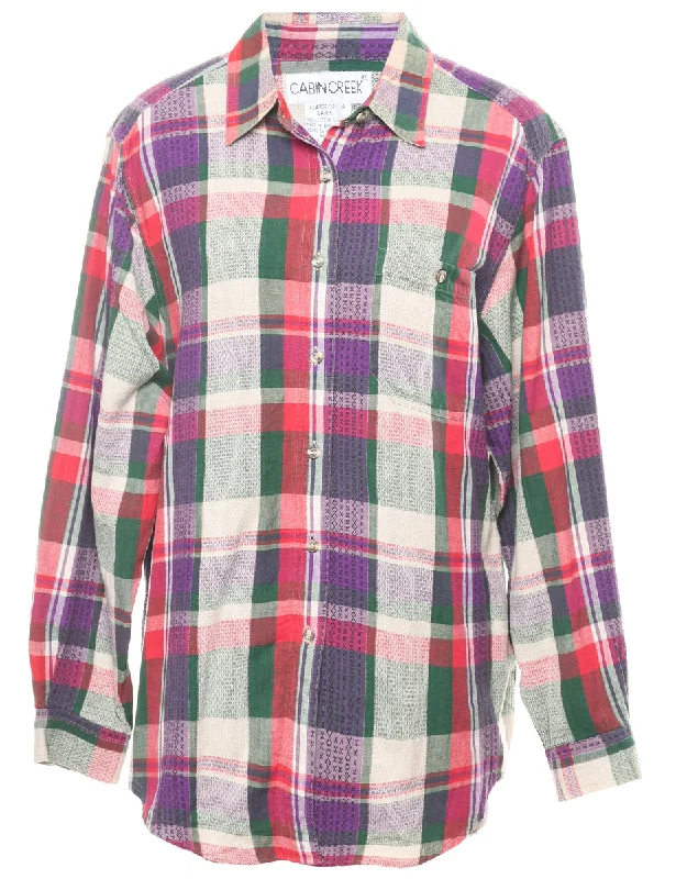 Bright Colors Cabin Creek Checked Shirt - XL