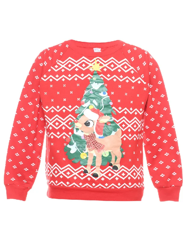 Design Perception Christmas Tree Print Sweatshirt - XS