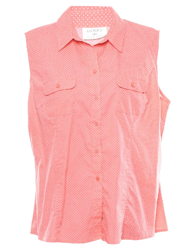 Soft Looks Lee Polka Dot Print Pink & White Shirt - XL