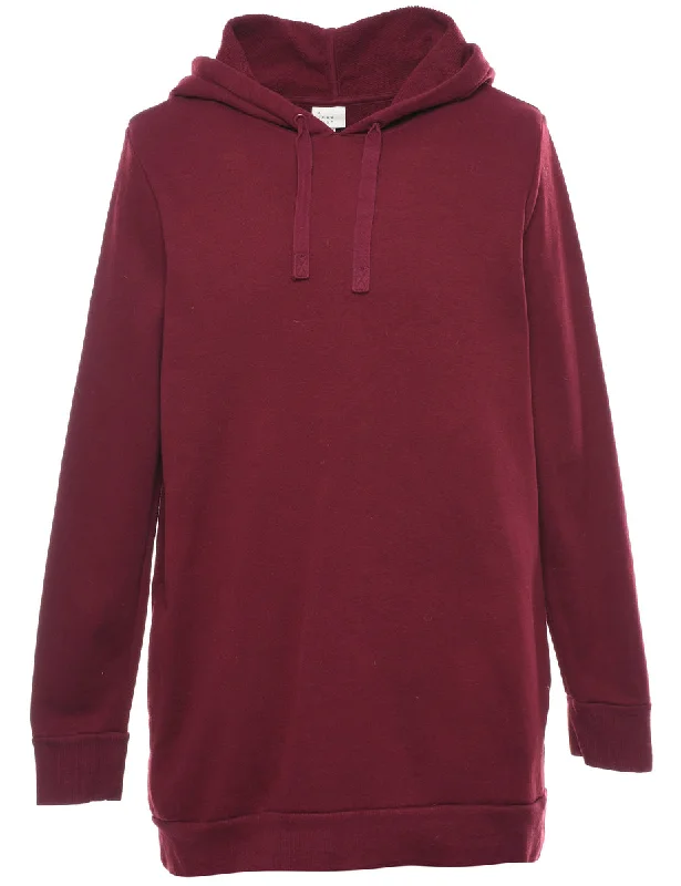 Cozy Knits Maroon Hooded Sweatshirt - XL