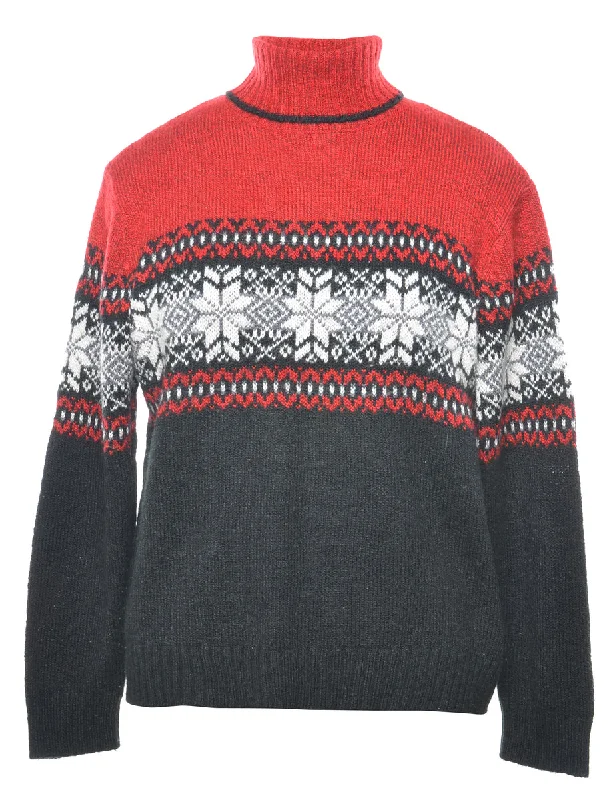 Weekend Wear Nordic Polo Neck Jumper - L