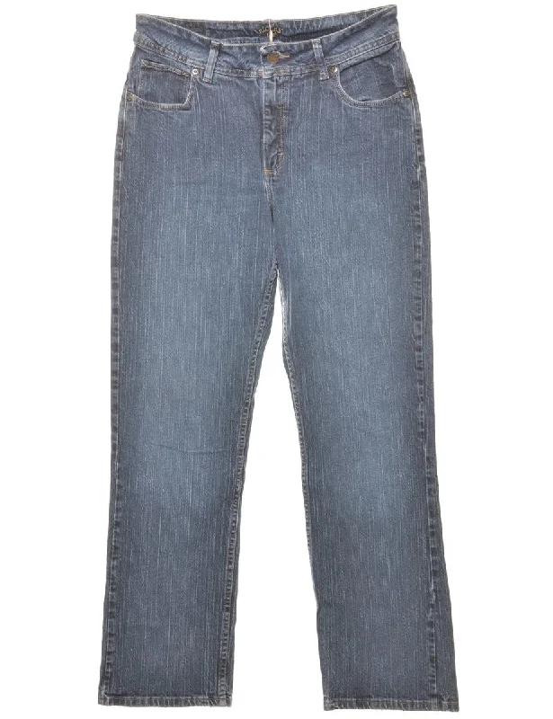 Youthful Style Tapered Lee Medium Wash Jeans - W30 L32