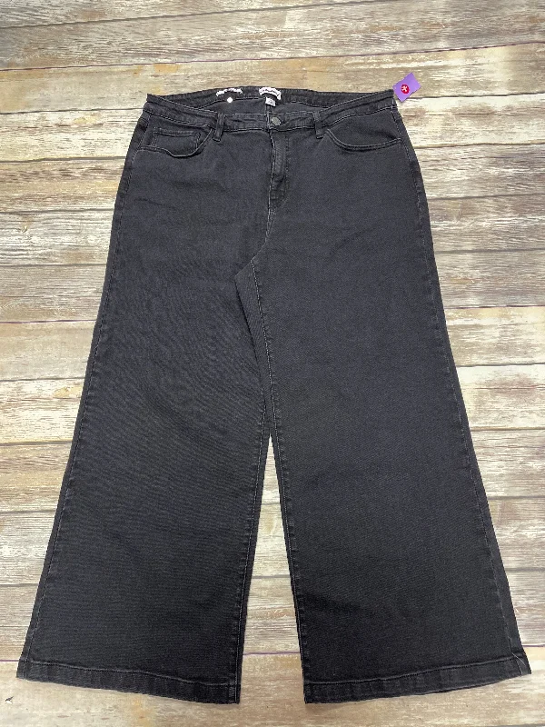 Lively And Youthful Black Jeans Wide Leg Ava & Viv, Size 18