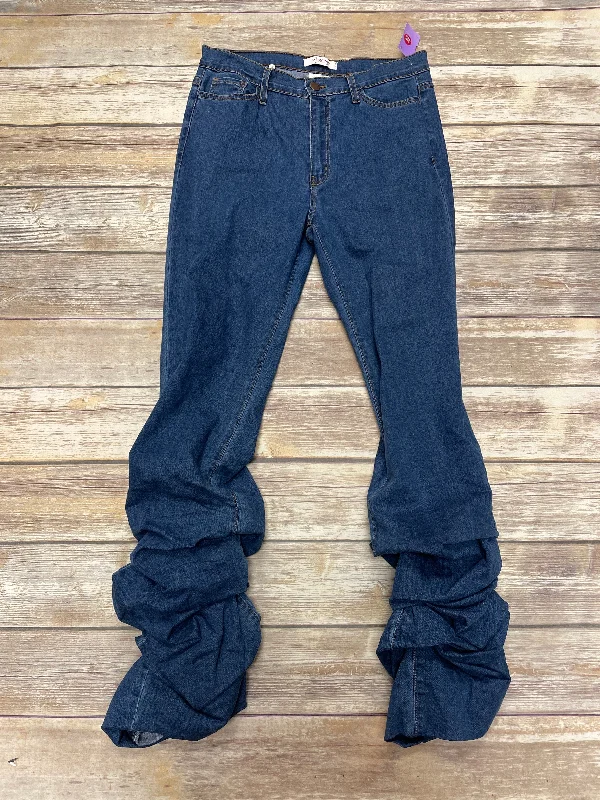 Fashion Must-have Blue Denim Jeans Wide Leg Cme, Size Xl