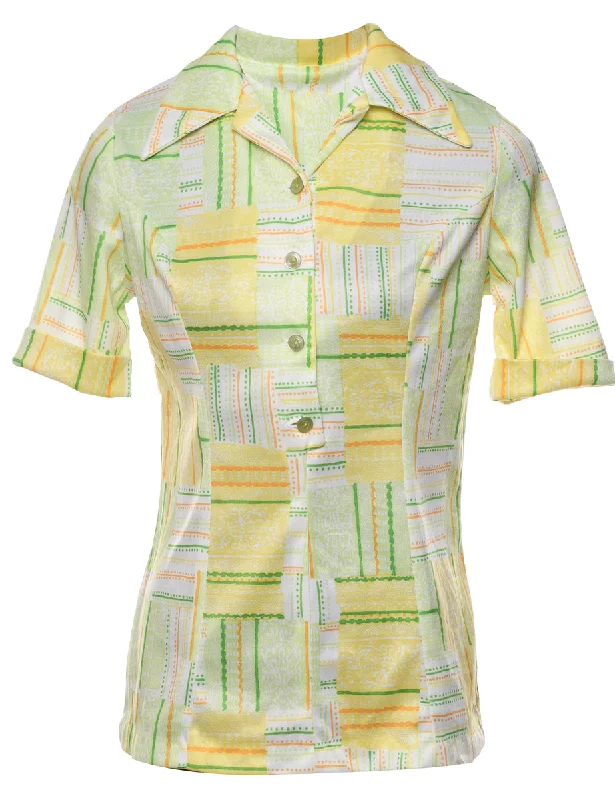 Design Perception Short Sleeve Printed Top - M
