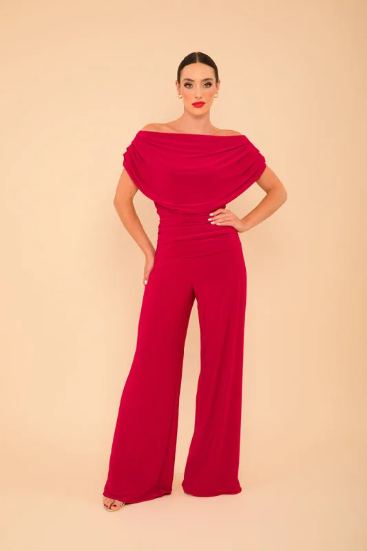 Avant-garde Design Carbon Jersey Jumpsuit (Magenta)