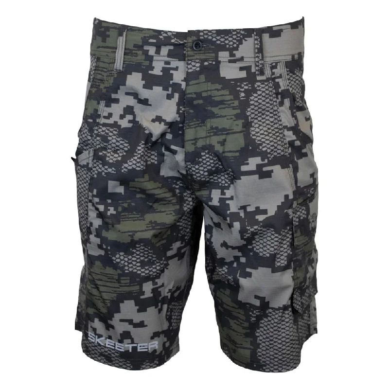 Casual Wear Skeeter AFTCO Tactical Fishing Shorts - Dark Green Digi Camo