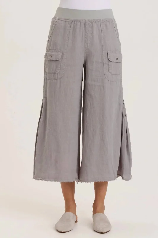 Soft Tops Contina Crop Pants In Lead Cast