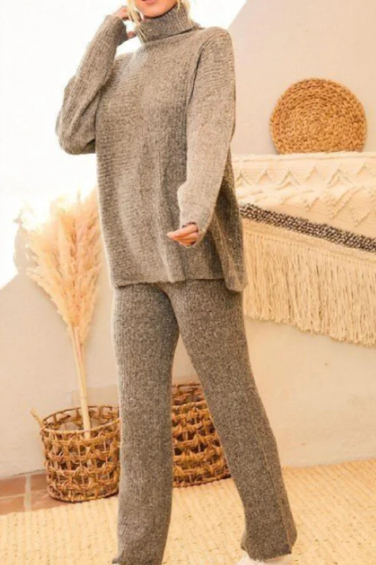 Sweet Style Sweater Pants In Grey